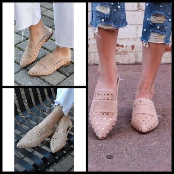 💕KRISTIN CAVALLARI💕 Suede Studded Loafer Mules ~ Amethyst 8.5 New in Box - Picture 7 of 12